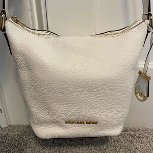 Michael Kors White Leather Cossbody Shoulder Bag